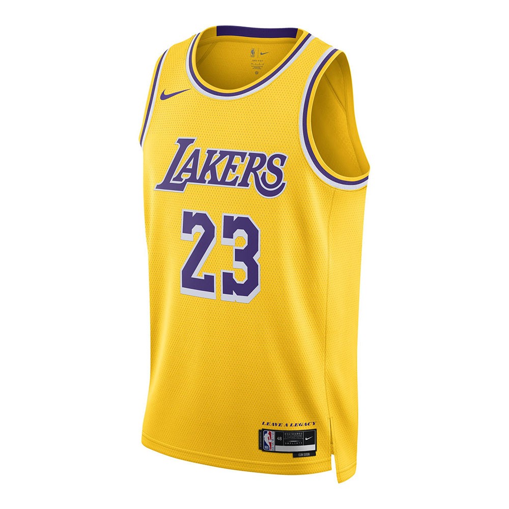Nike Canotta Basket Nba Lakers Lebron Giallo Viola Uomo S