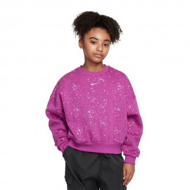 Nike Felpa Giro Shine Fuxia Bambina