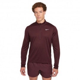 Nike Maglia Manica Lunga Hz Pacer Burgundy Crush Reflective Argento Uomo