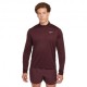 Nike Maglia Manica Lunga Hz Pacer Burgundy Crush Reflective Argento Uomo