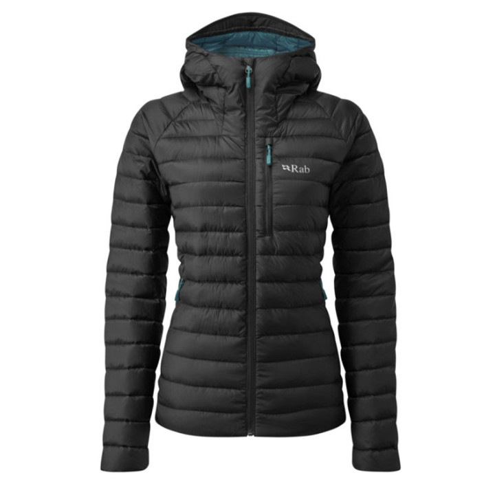 Rab Giacca Trekking Piuma Microlight Alpine Nero  Donna