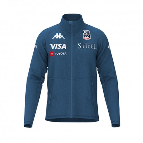 Kappa Felpa In Pile Usa Blu Uomo