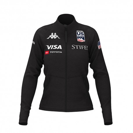Kappa Felpa In Pile Usa Nero Donna