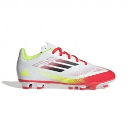 Adidas F50 Club Fg Mg Bianco Rosso - Scarpe Da Calcio Bambino