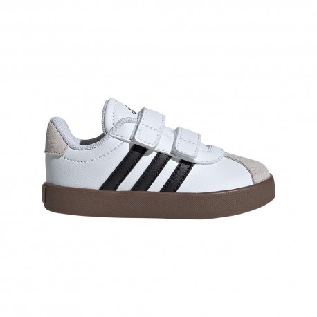 ADIDAS Vl Court 3.0 Td Bianco Nero - Sneakers Bambino