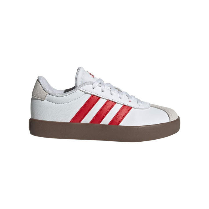 ADIDAS Vl Court 3.0 Lea Gs Bianco Rosso - Sneakers Bambino