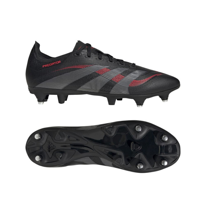 ADIDAS Predator Sg Nero Grigio - Scarpe Da Calcio Uomo
