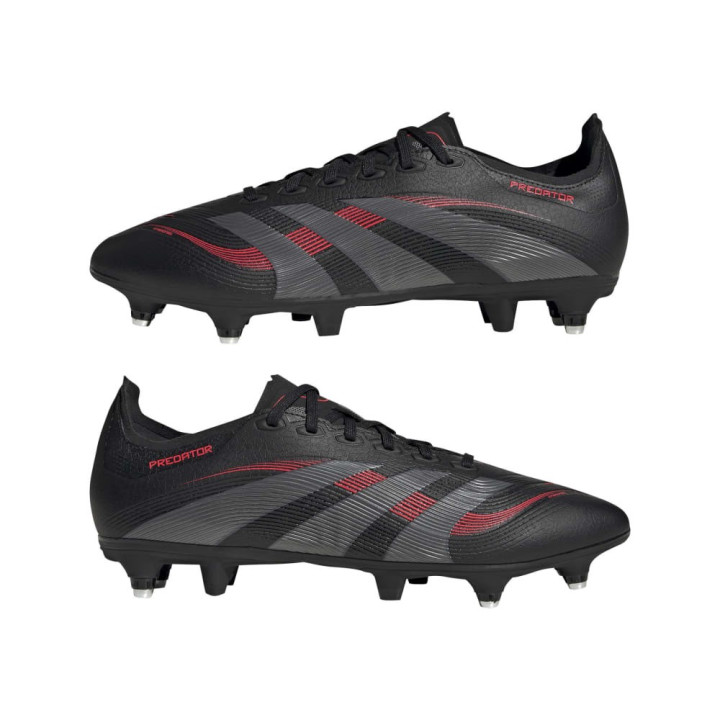 ADIDAS Predator Sg Nero Grigio - Scarpe Da Calcio Uomo