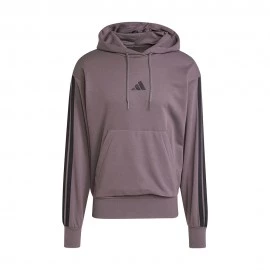 ADIDAS Felpa Palestra Con Cappuccio Tristripe Moro Uomo