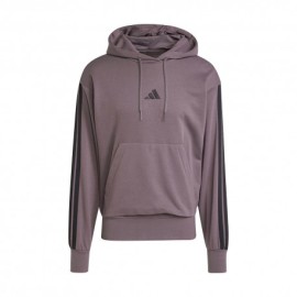 ADIDAS Felpa Palestra Con Cappuccio Tristripe Moro Uomo