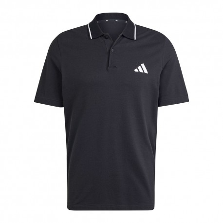 ADIDAS Polo Tristripe Nero Uomo