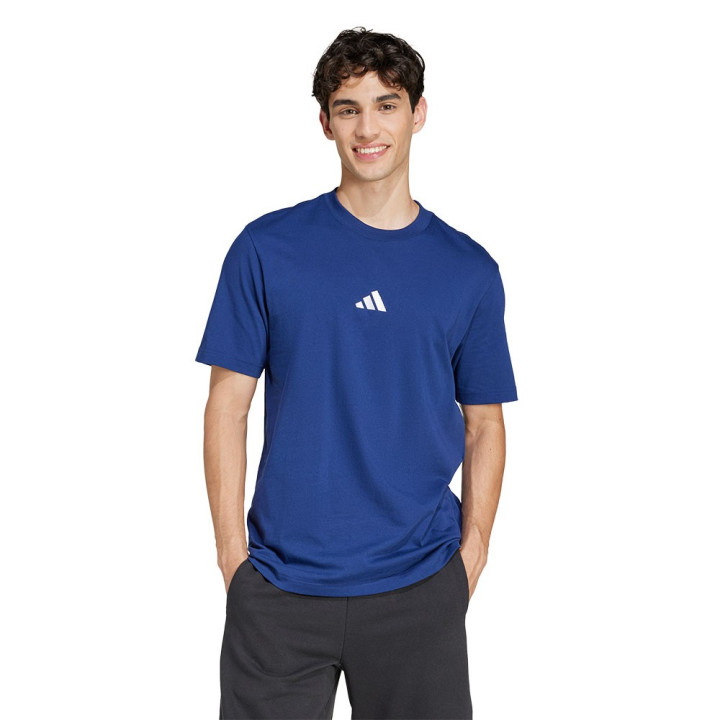 ADIDAS Maglietta Palestra Small Logo Blu Uomo