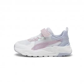 Puma Trinity Blurry Dreams Ps Bianco Rosa - Scarpe da Ginnastica Bambina