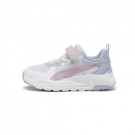 Puma Trinity Blurry Dreams Ps Bianco Rosa - Scarpe da Ginnastica Bambina