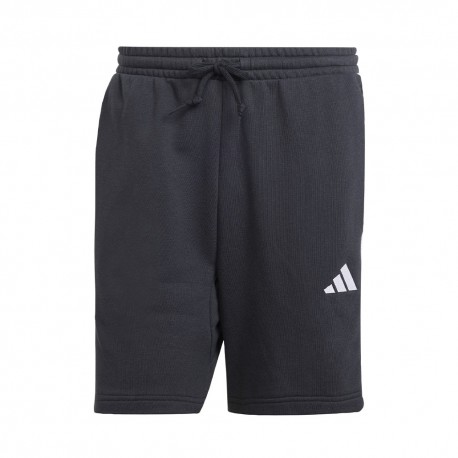 Adidas Uomo Nero Essentials Three Stripes French Terry Shorts - Immagine 3