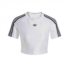 Cropped T-Shirt Adicolor Teamgeist bianco