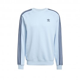 Girocollo Classics 3-Stripes Crew celeste