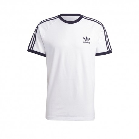 ADIDAS Originals T-Shirt Small Logo Triband Bianco Uomo