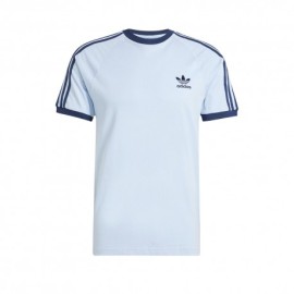 ADIDAS Originals T-Shirt Small Logo Triband Celeste Uomo