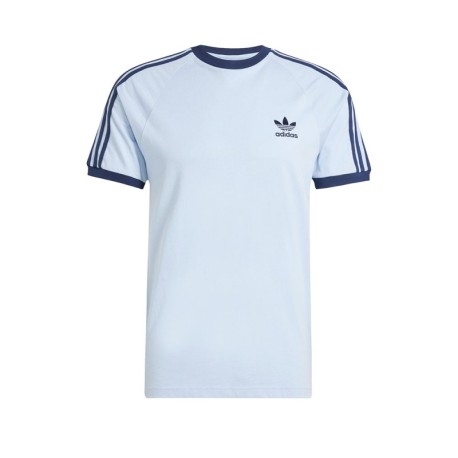 ADIDAS Originals T-Shirt Small Logo Triband Celeste Uomo
