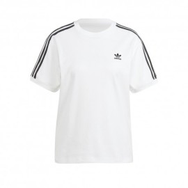 ADIDAS Originals T-Shirt Tristripe Bianco Donna