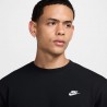 Nike Felpa Girocollo Logo Piccolo Nero Uomo