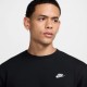 Nike Felpa Girocollo Logo Piccolo Nero Uomo