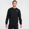 Nike Felpa Girocollo Logo Piccolo Nero Uomo