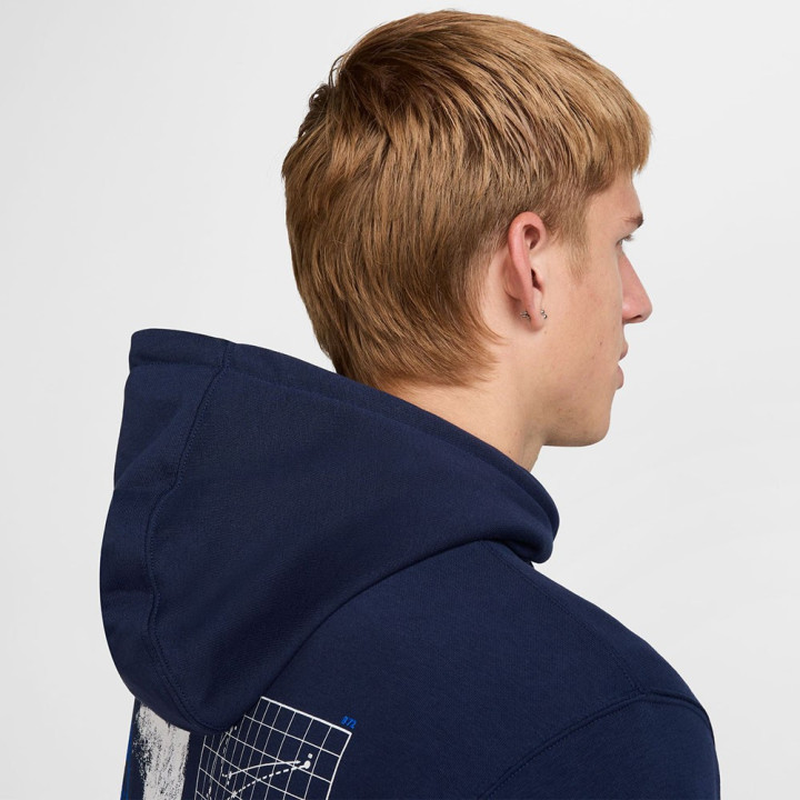 Nike Felpa Con Cappuccio Moon Blu Uomo