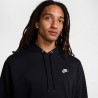 Nike Felpa Con Cappuccio Logo Piccolo Nero Uomo