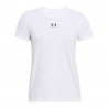 Under Armour Maglietta Palestra Logo Centrale Bianco Donna