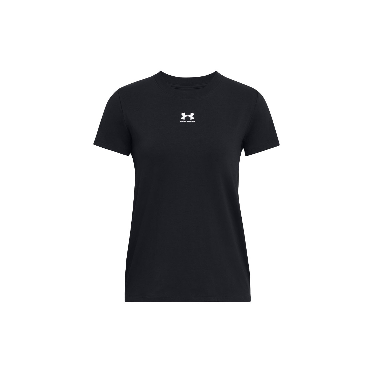 Under Armour Donna Nero Maglia A Maniche Corte Rival Core Da / Bianco M - Immagine 3