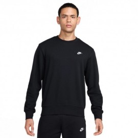 Nike Felpa Girocollo Logo Piccolo Nero Uomo