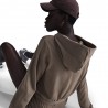 Nike Felpa Crop Top Con Cappuccio Moro Donna