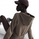 Nike Felpa Crop Top Con Cappuccio Moro Donna