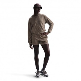 Nike Felpa Crop Top Con Cappuccio Moro Donna