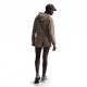 Nike Felpa Crop Top Con Cappuccio Moro Donna
