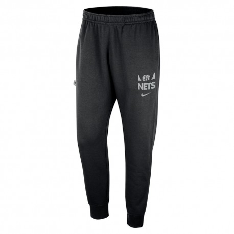 Nike Pantaloni Tuta Nba Brooklyn Nets Club Nero Bianco Uomo