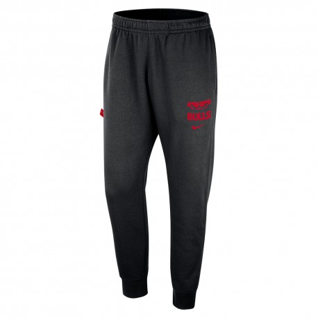 Nike Pantaloni Tuta Nba Chicago Bulls Culb Nero Rosso Uomo