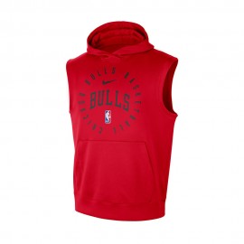 Nike Canotta Basket Con Cappuccio Nba Chicago Bulls Spotlight Rosso Nero Uomo