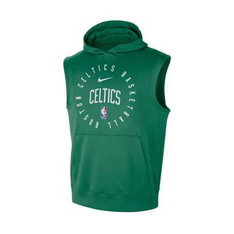 Nike Canotta Basket Con Cappuccio Nba Boston Celtics Spotlight Verde Bianco Uomo