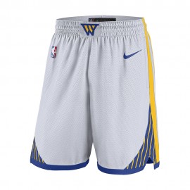 Nike Pantaloncini Basket Nba Warriors Swingman Bianco Blu Uomo