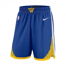 Nike Pantaloncini Basket Nba Warriors Swingman Icon Blu Giallo Uomo