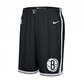Nike Pantaloncini Basket Nba Brooklyn Nets Icon Nero Bianco Uomo