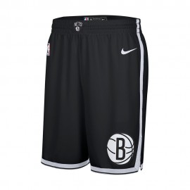 Nike Pantaloncini Basket Nba Brooklyn Nets Icon Nero Bianco Uomo