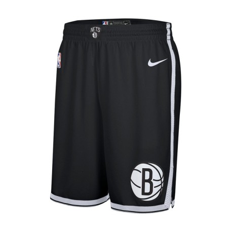 Nike Pantaloncini Basket Nba Brooklyn Nets Icon Nero Bianco Uomo