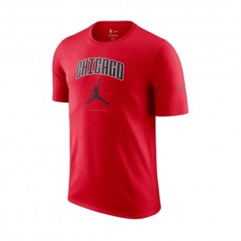 Nike Maglia Basket Nba Bulls Jordan Cities Rosso Nero Uomo