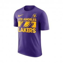 Nike Maglia Basket Nba Los Angeles Lakers Courtside Tioy Viola Giallo Uomo
