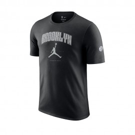 Nike Maglia Basket Nba Brooklyn Nets Essential Nero Grigio Uomo