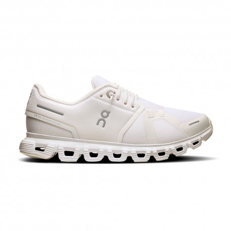 On Cloud 6 Bianco Bianco - Sneakers Donna